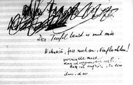 Gustav Mahler Notiz