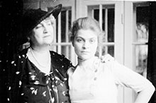 Alma and Anna Mahler in their villa at "Hohe Warte" in Vienna (1933)